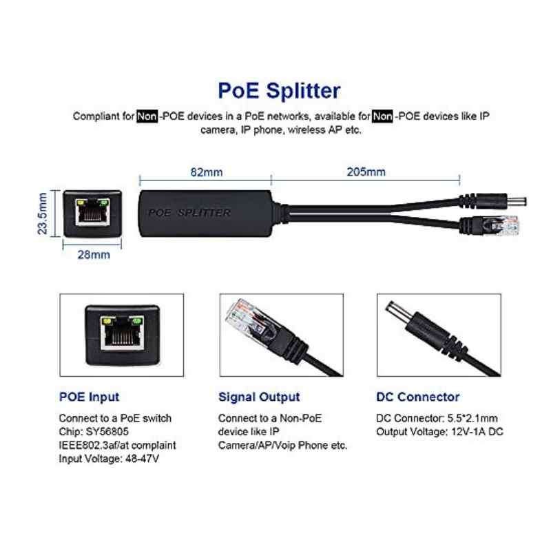 IP Kamera POE Kablosu Aktif Poe Splitter IP Kamera POE Kablosu Aktif Poe Splitter