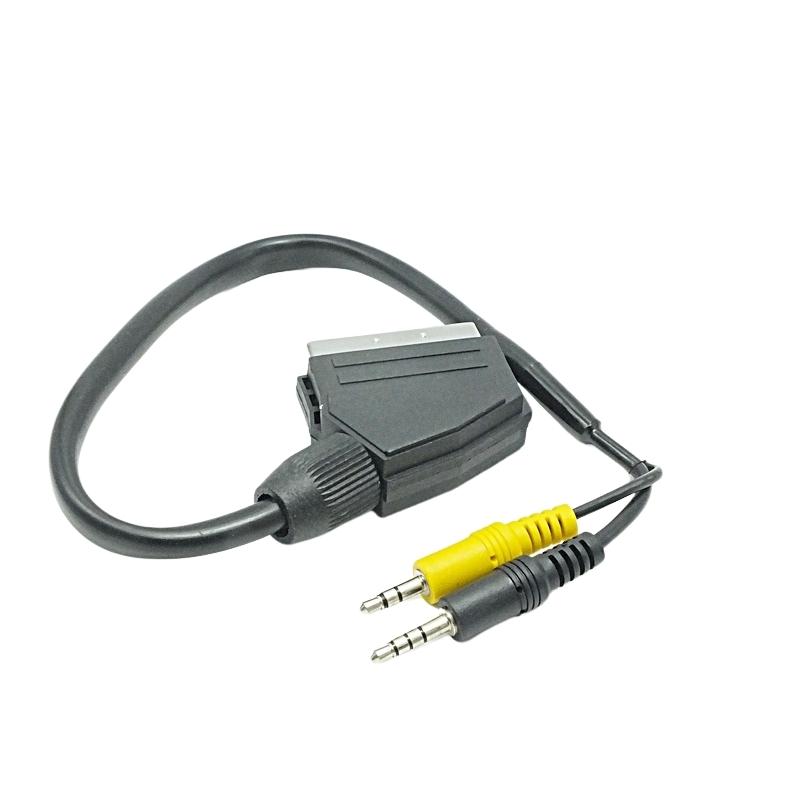 Uydu Alıcısı AV Kablo 3.5 Mm Stereo Erkek-Scart Kablo 35 cm