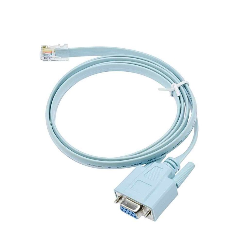 RJ45 Ethernet Rs232 DB9 COM Port seri Dişi Çevirici Konsol Kablosu 1.5 mt