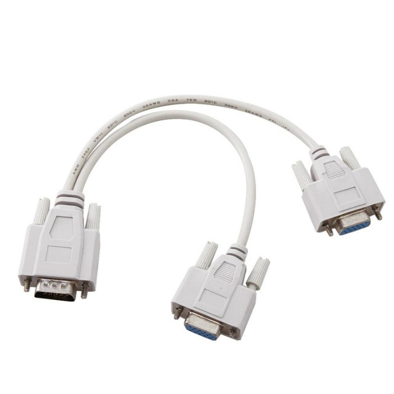 VGA to 2 VGA 30 cm kablo monitör adaptörü Splitter kablosu