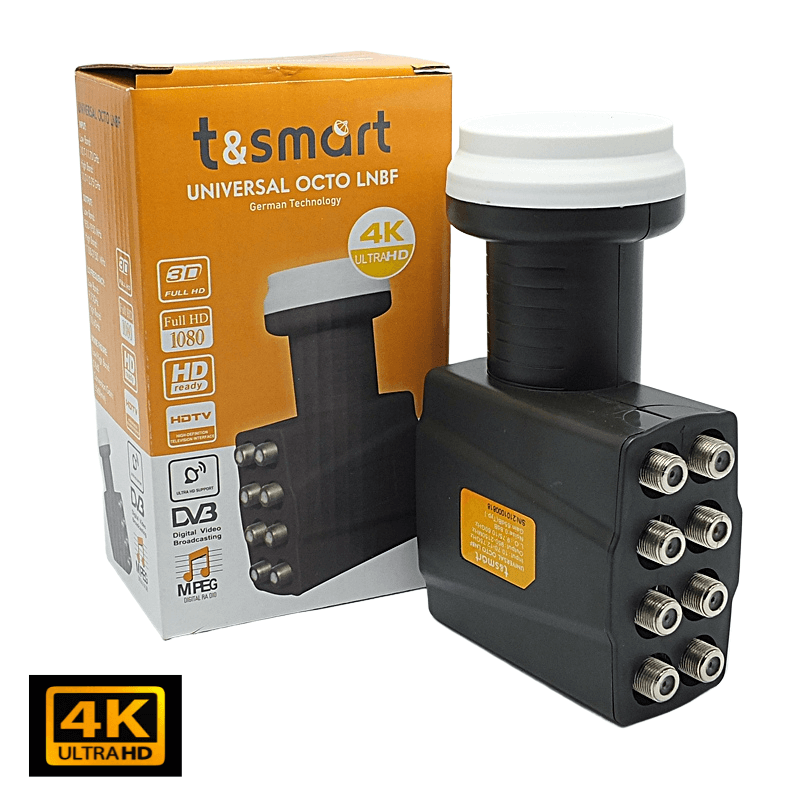 T&Smart 8 Çıkışlı Lnb 4K Ultra HD Üniversal T&Smart 8 Çıkışlı Lnb 4K Ultra HD Üniversal