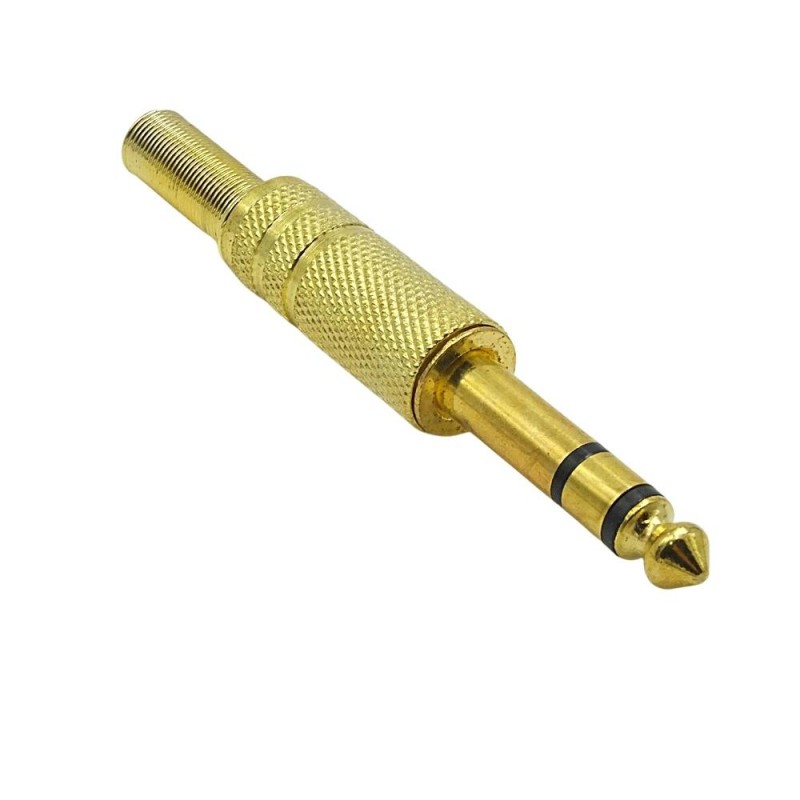 6.3 mm Gitar Jack Fiş Stereo Sarı Gold Metal 6.3 mm Gitar Jack Fiş Stereo Sarı Gold Metal